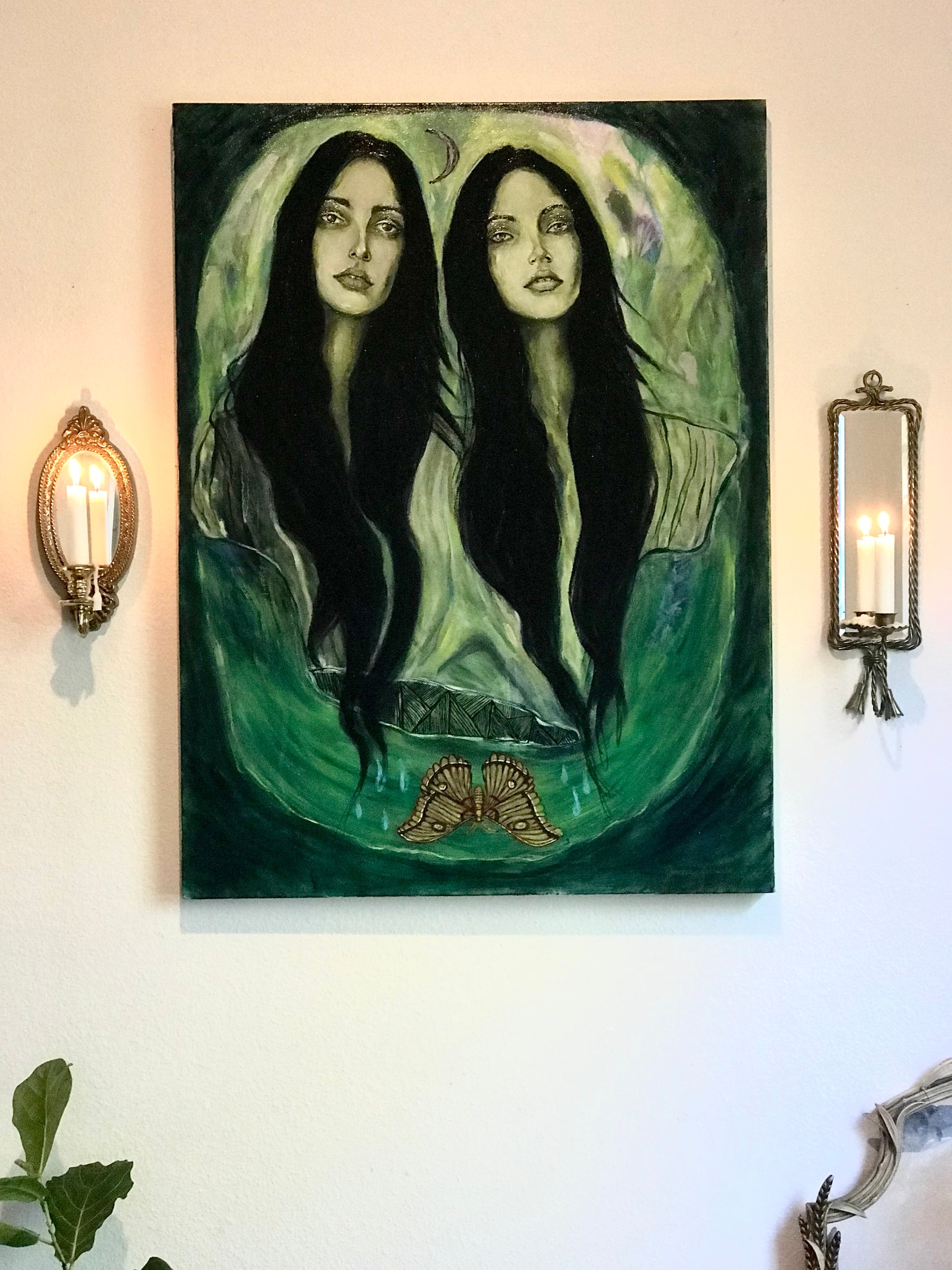 Occult surrealism - Oil painting 30" x 40" by Jessica Gallardo