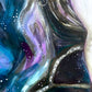 Cosmos, throne cropped - High Priestess Original Oil Painting, 16x20" Jessica Gallardo Art