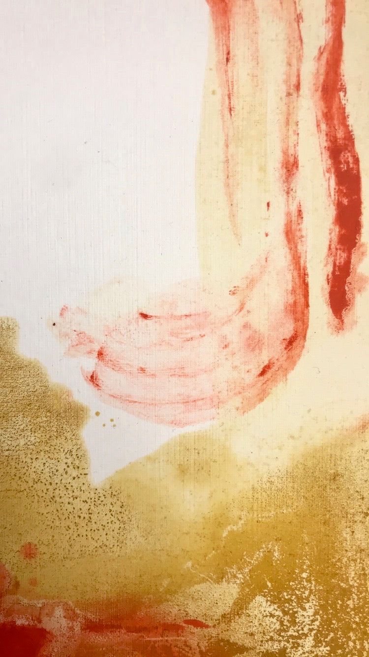 Oil & Turp Experiment No. 2 - Coffee Blood Original Painting