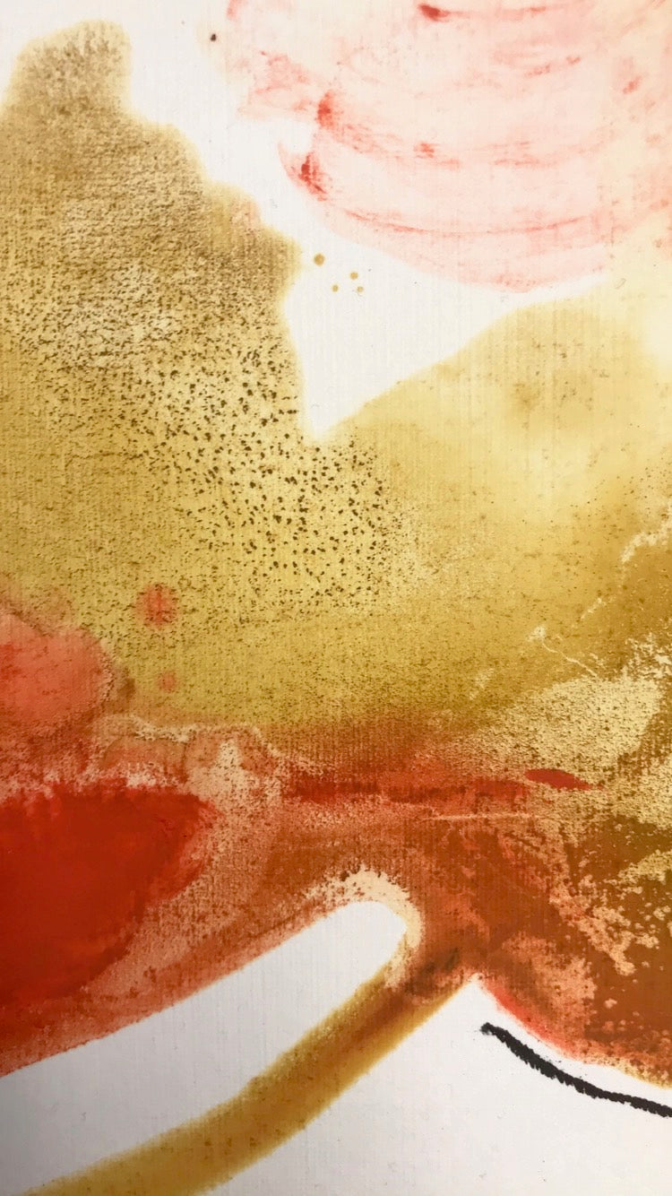 Oil & Turp Experiment No. 2 - Coffee Blood Original Painting