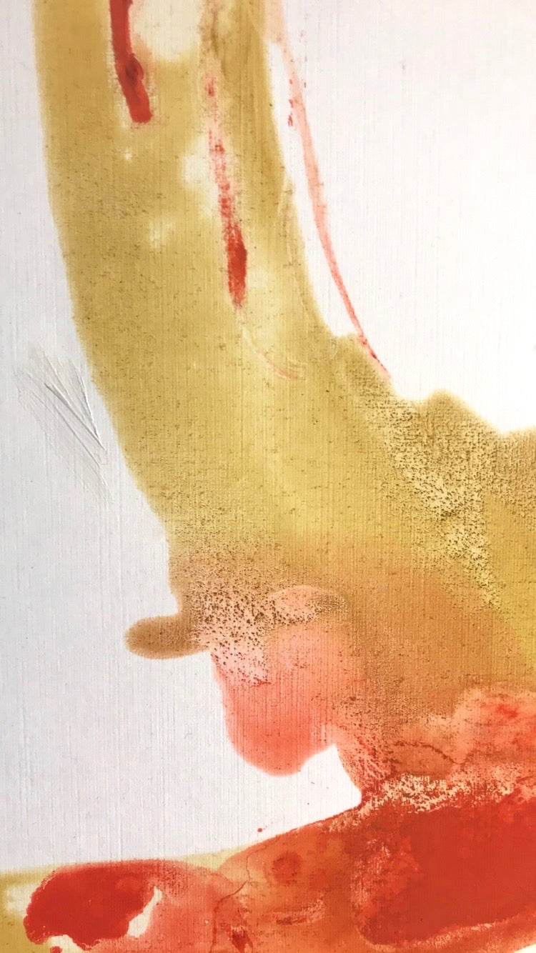 Oil & Turp Experiment No. 2 - Coffee Blood Original Painting