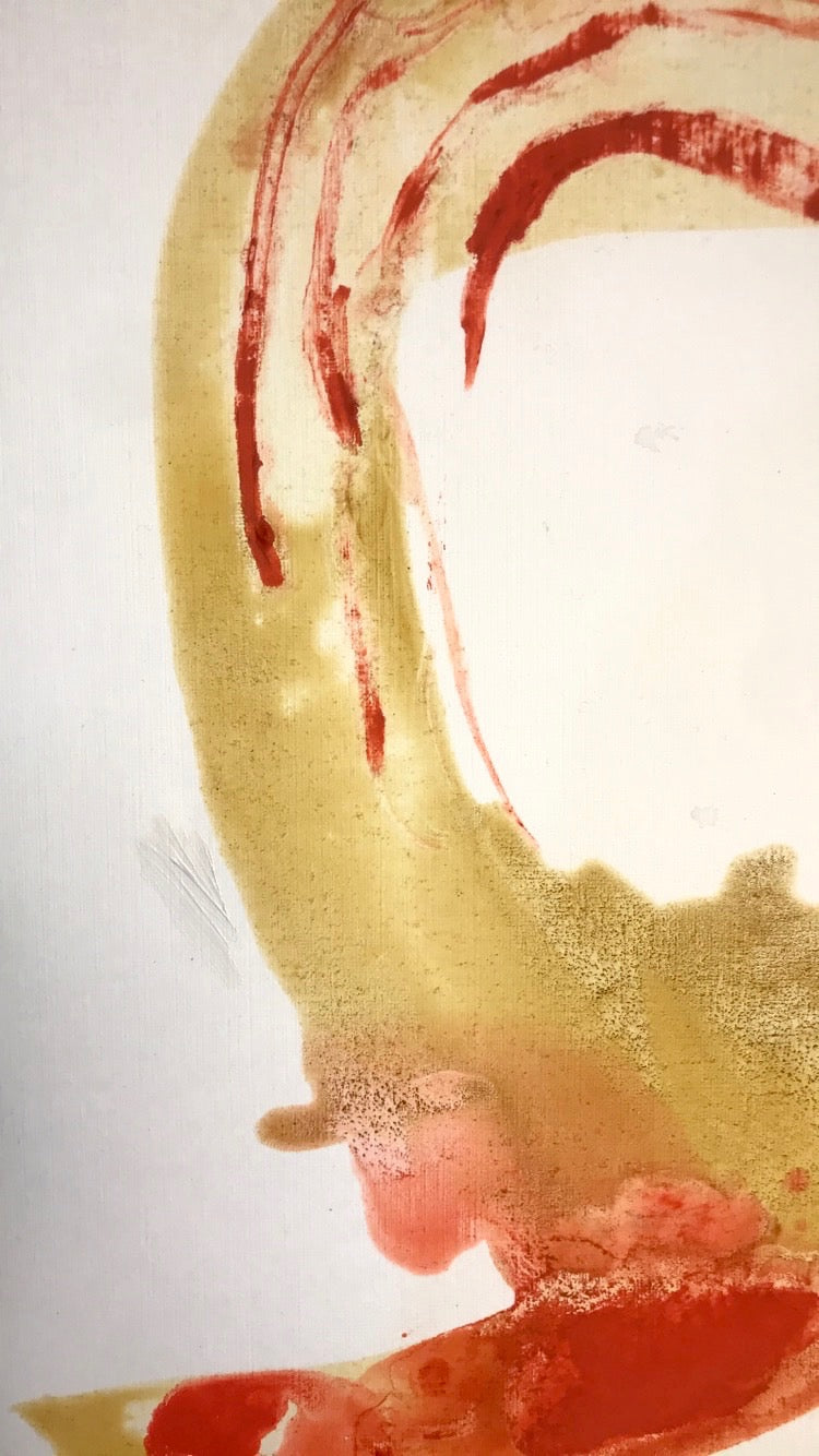 Oil & Turp Experiment No. 2 - Coffee Blood Original Painting