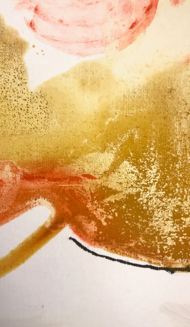 Oil & Turp Experiment No. 2 - Coffee Blood Original Painting