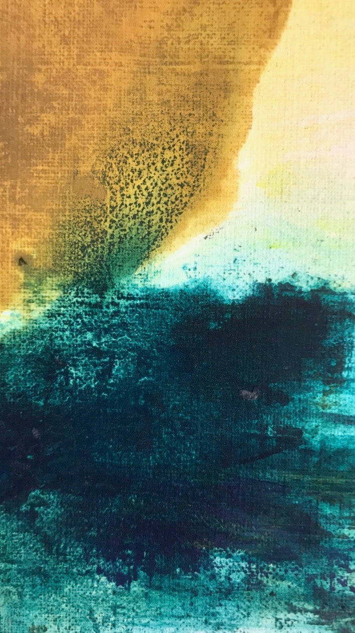 Oil & Turp Experiment No. 3 - Water Meets Earth - Original Painting