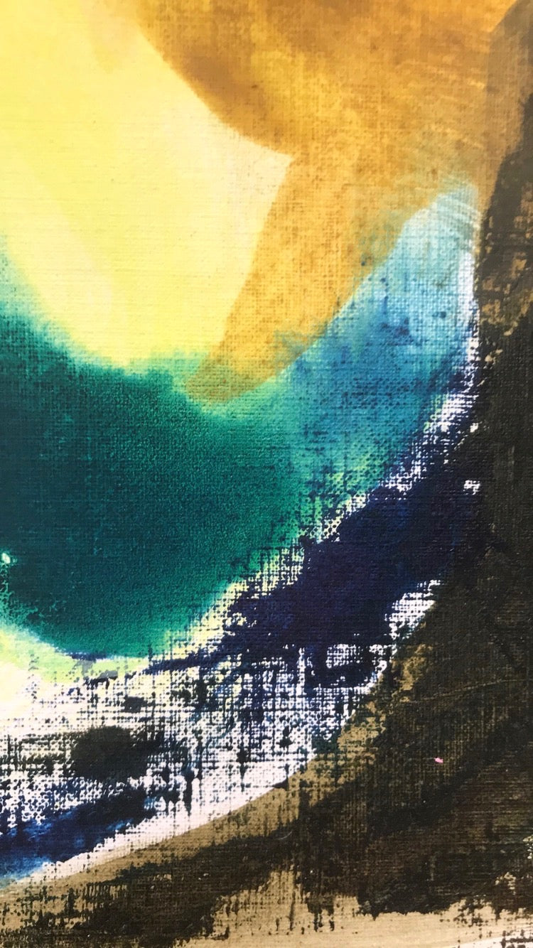 Oil & Turp Experiment No. 3 - Water Meets Earth - Original Painting